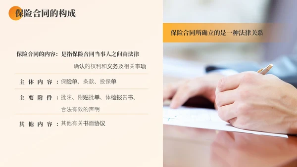黄色渐变商务实拍风保险基础知识PPT模版