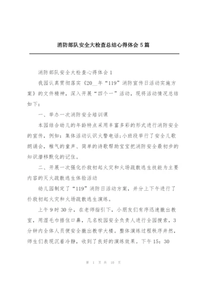 消防部队安全大检查总结心得体会5篇.docx