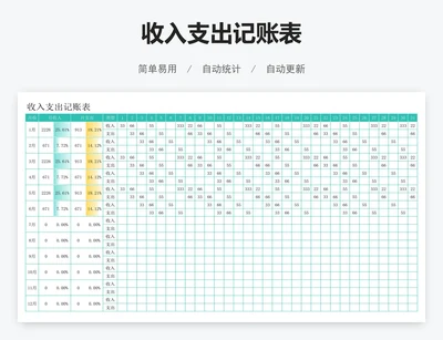 收入支出记账表