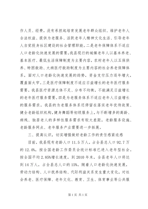 全县老龄工作会议讲话.docx