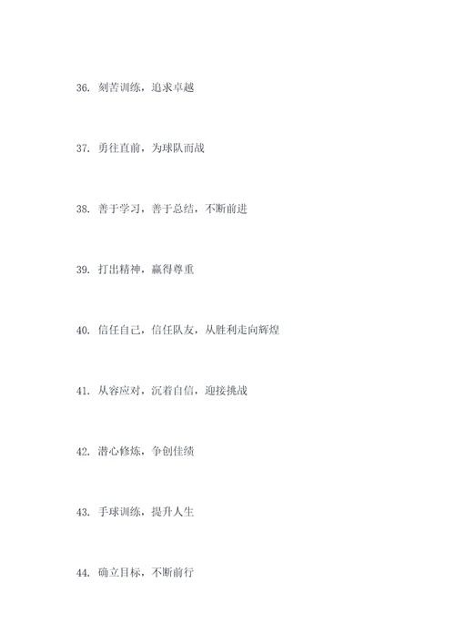 手球训练场地励志标语