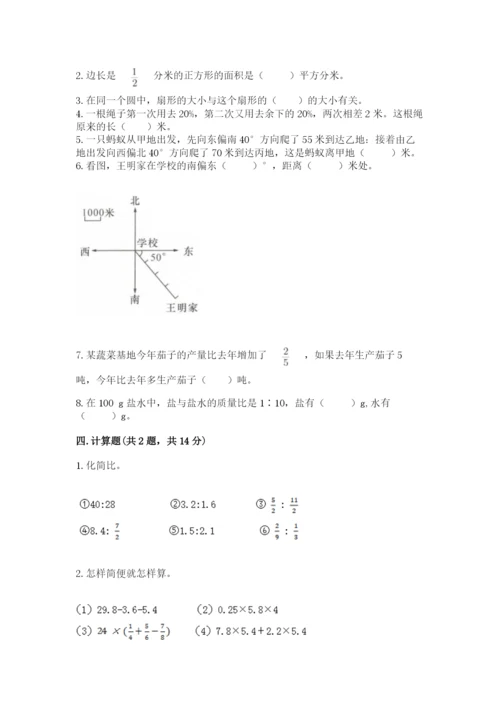 人教版六年级上册数学期末测试卷必考.docx