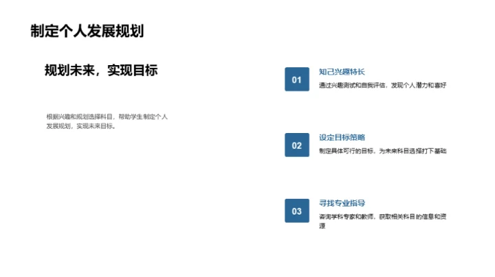 定位未来，科目选修之道