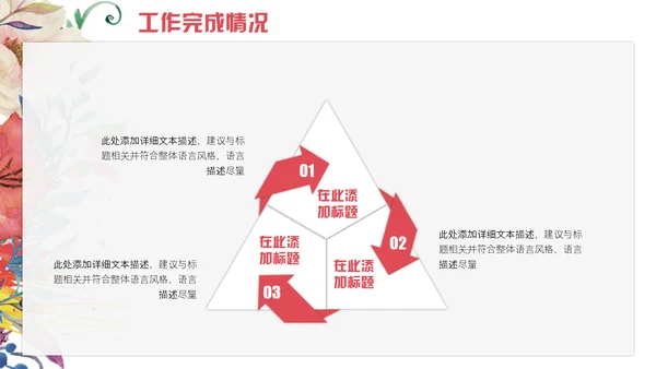色彩鲜花商务计划工作总结通用PPT模板
