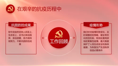 红色大气党建党支部年终工作总结PPT