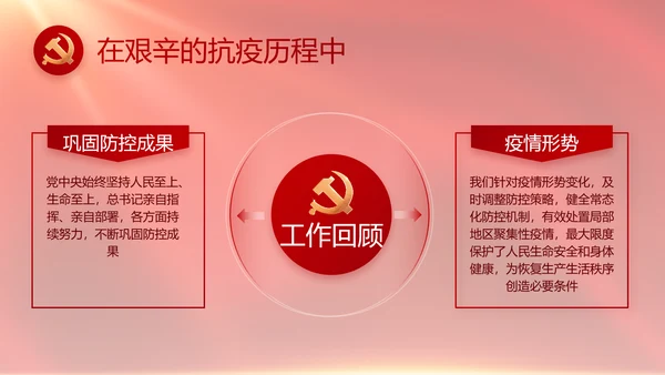 红色大气党建党支部年终工作总结PPT