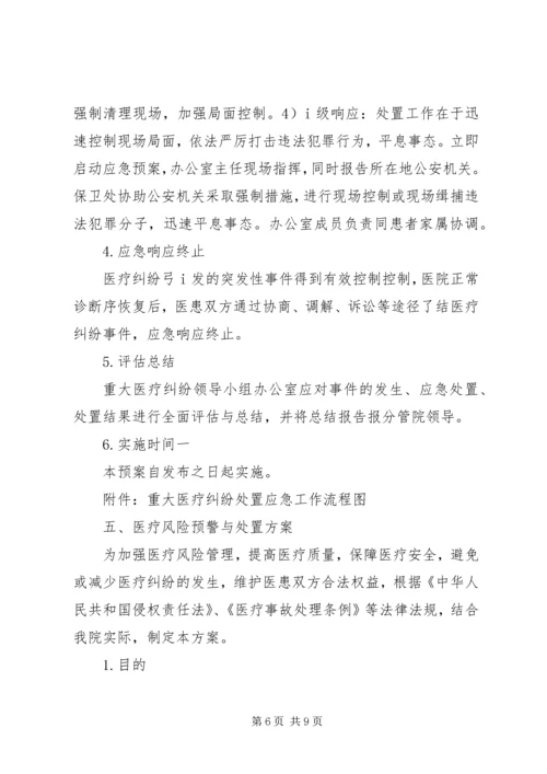 重大医疗纠纷事件应急处置预案 (4).docx