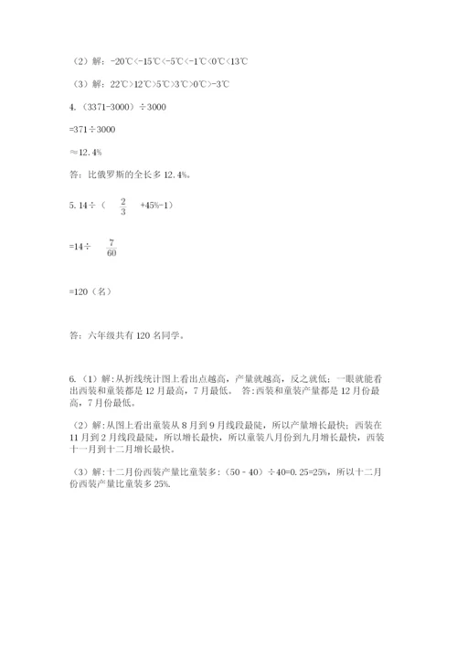 西师大版数学小升初模拟试卷加答案.docx