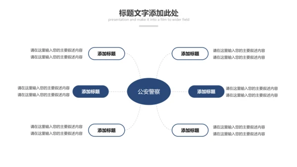 蓝色庄严大气公安警察工作汇报PPT模板