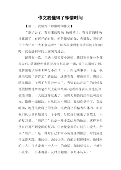 作文我懂得了珍惜时间.docx