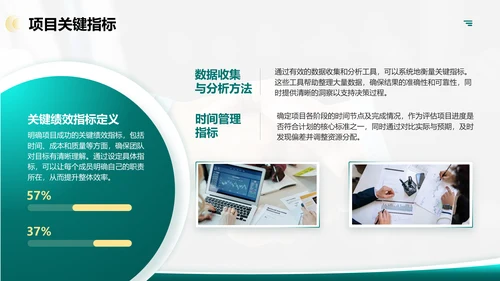 绿色商务风项目中期进展与汇报PPT模板
