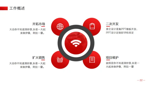 轻松的工作氛围商务办公工作总结报告通用PPT模板