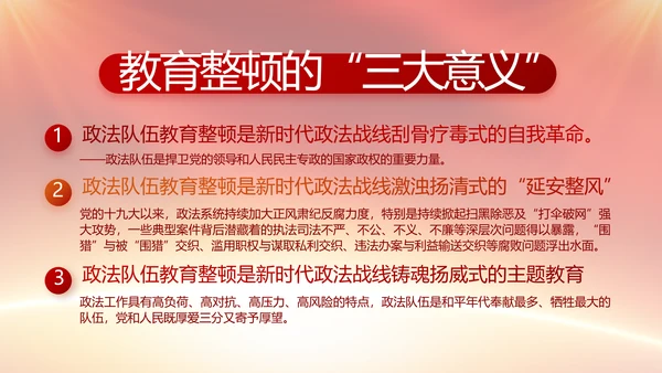 全国开展政法队伍教育整顿党课PPT