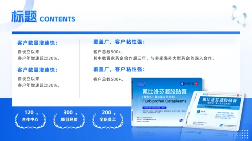 蓝色商务风医药企业公司介绍宣传胶囊通用PPT