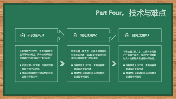 绿色简约黑板风教育教学通用PPT演示模板