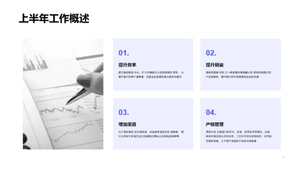 蓝色商务工作总结汇报PPT案例