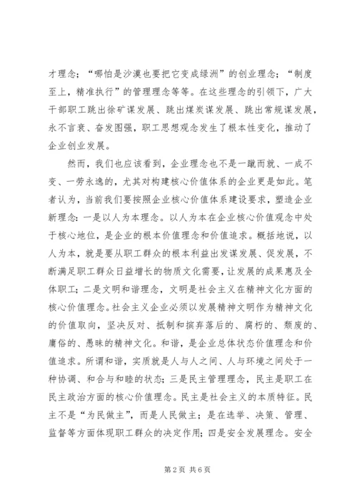 在不断创新中推进企业核心价值体系建设调研报告.docx