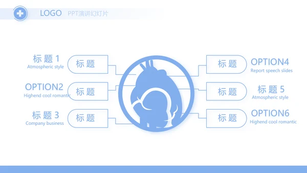 蓝色医疗手术室带教动态PPT模板