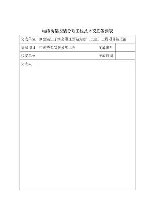 电缆桥架安装技术交底.docx