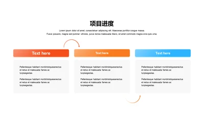 项目进度-简约商务3项PPT