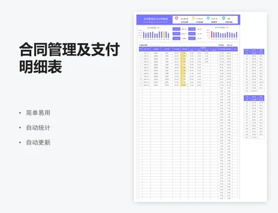 合同管理及支付明细表