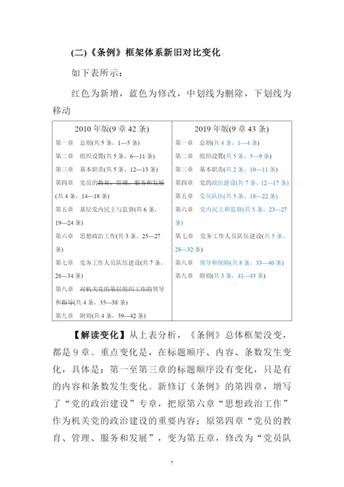 新修订中国共产党党和国家机关基层组织工作条例专题解读辅导报告讲稿.docx