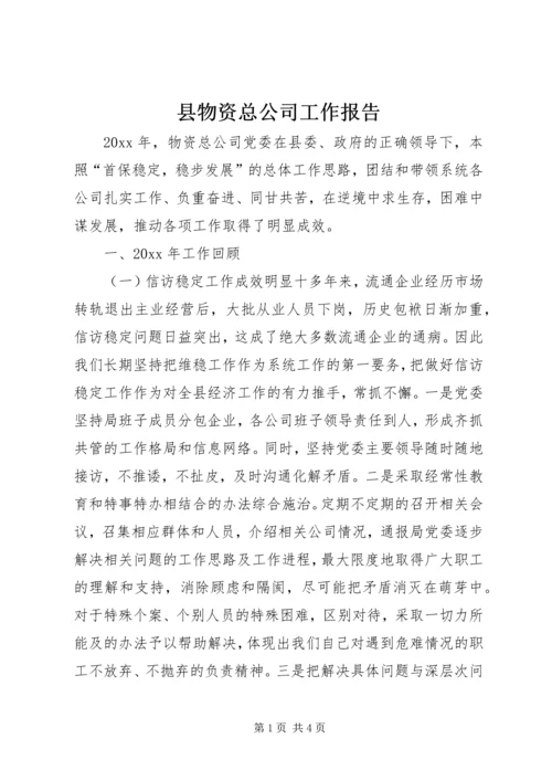 县物资总公司工作报告.docx