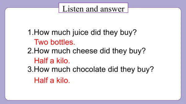 Module 2 Unit 2 How much cheese did you buy? 课件(共3