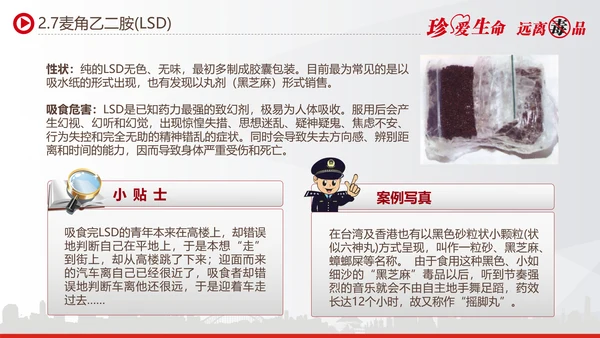 世界禁毒日宣传禁毒知识教学PPT模板