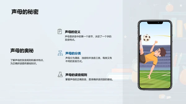 拼音知识游戏教学PPT模板