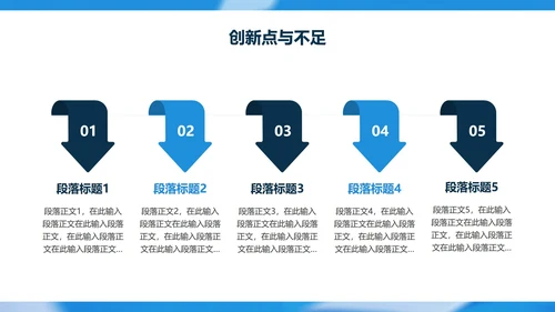 蓝色简约答辩论文文献汇报PPT模板