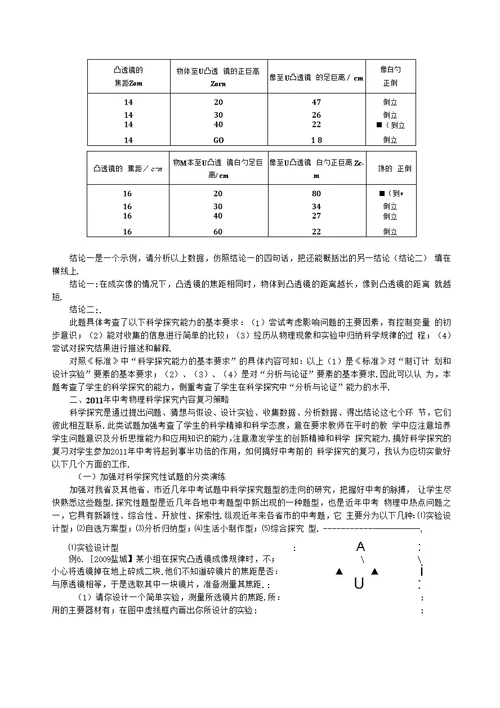 科学探究主题下的复习李明