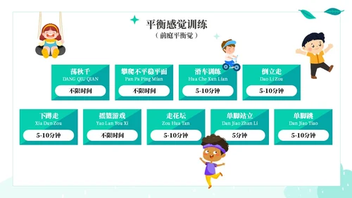 绿色绿叶小清新教育家庭中的感觉统合训练PPT课件教师培训
