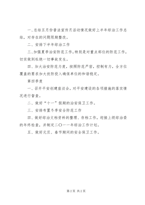 房管局综治工作安排.docx