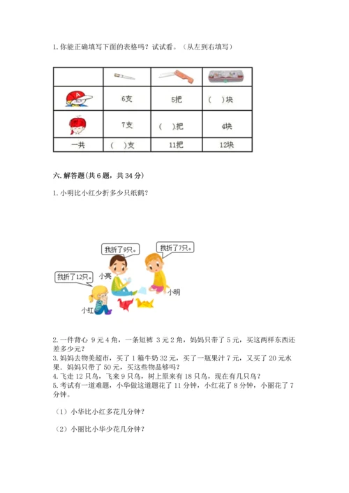 人教版一年级下册数学期末测试卷及完整答案【全优】.docx