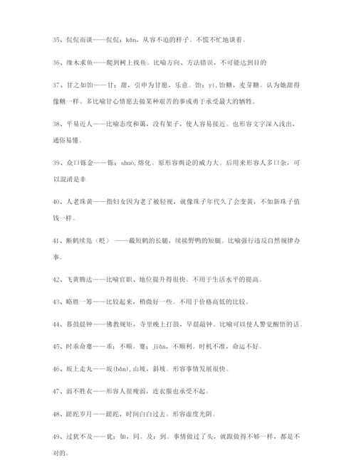 名师教学课件：高考必备高频成语学习资料精选含解释.docx