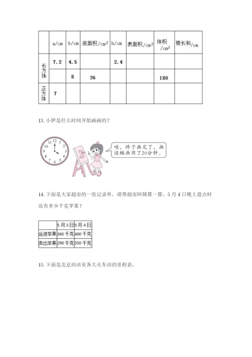 小学三年级数学应用题50道及参考答案（基础题）.docx