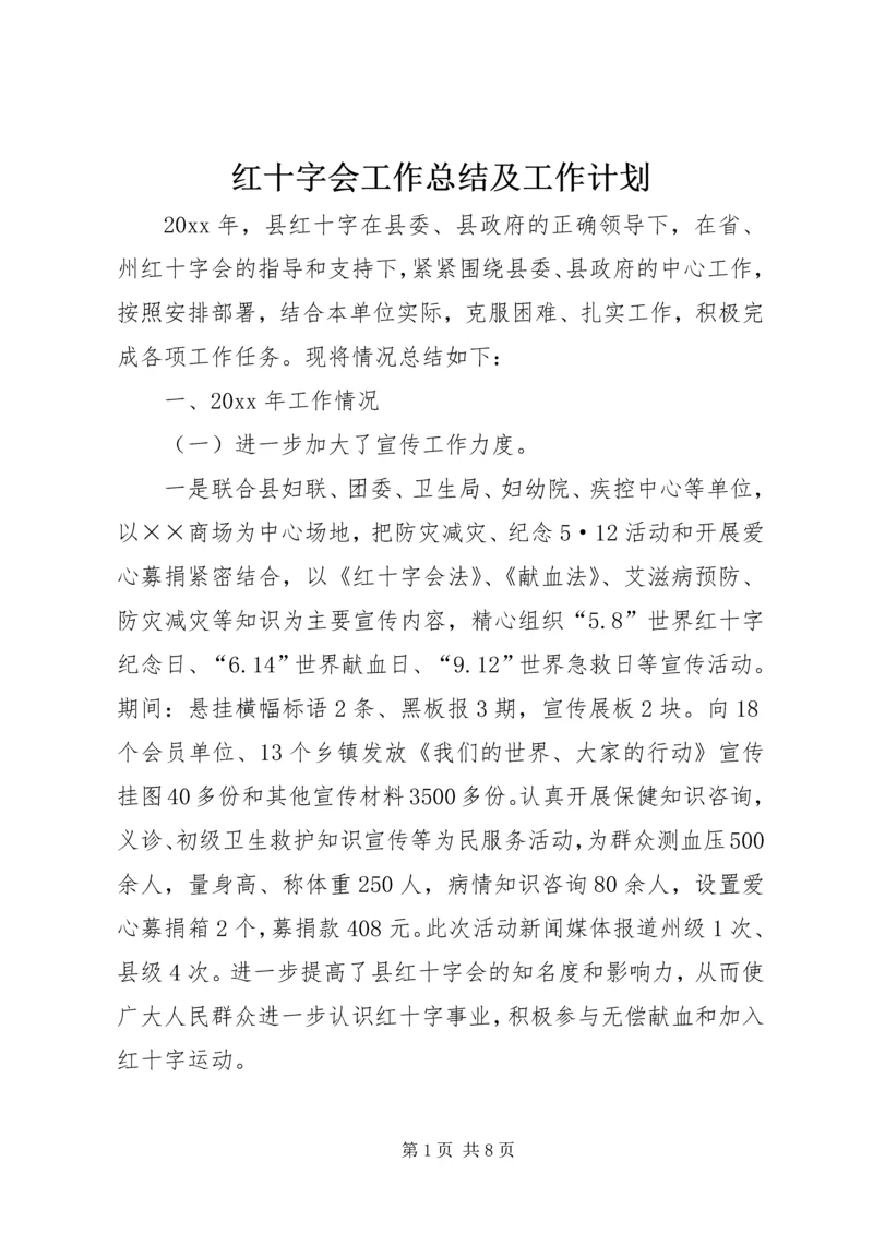 红十字会工作总结及工作计划 (2).docx