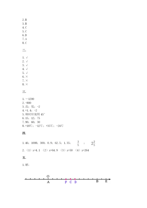 辽宁省【小升初】2023年小升初数学试卷附答案（达标题）.docx