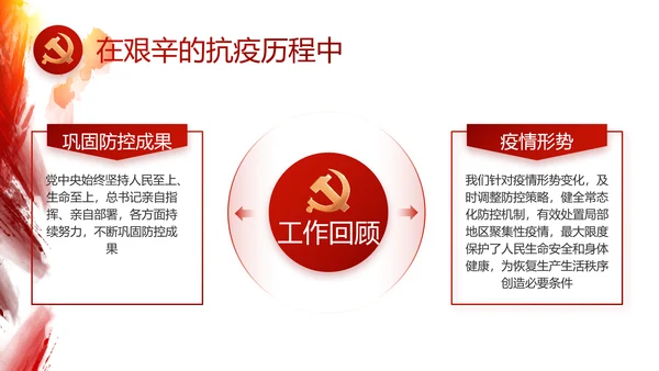 红色党建党支部工作总结汇报计划PPT党课