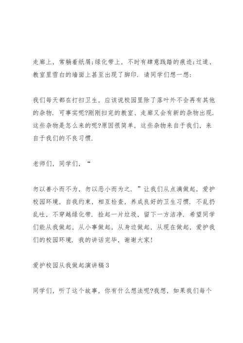 爱护校园从我做起演讲稿10篇.docx