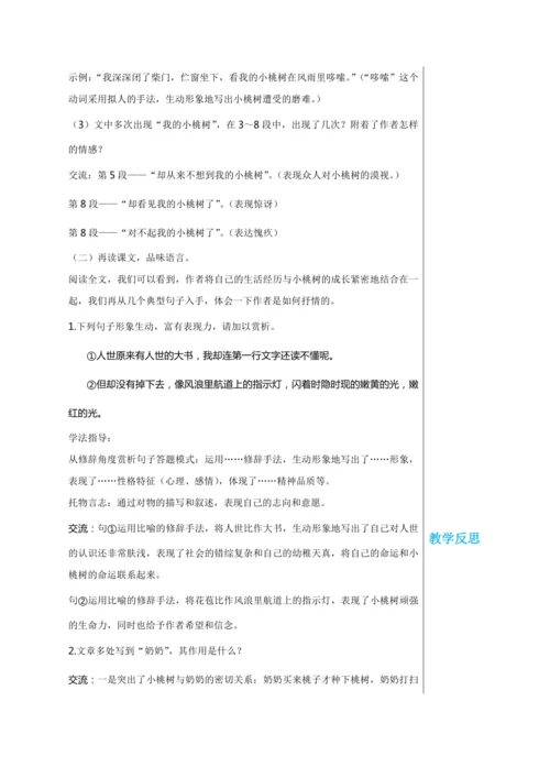 第五单元 19 一棵小桃树 教学详案