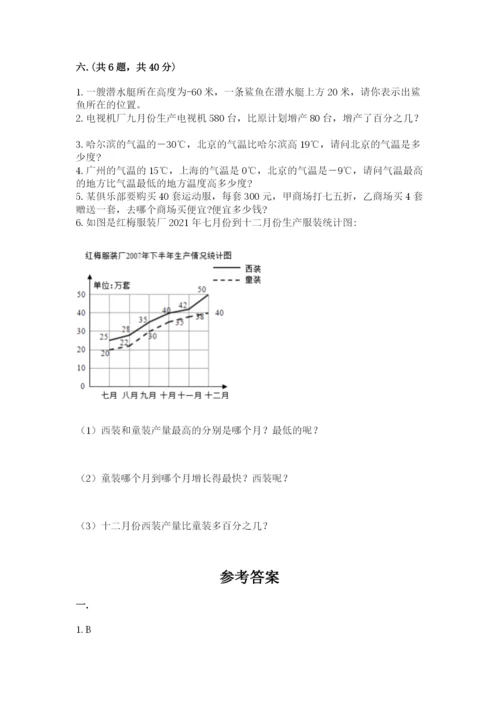 小学六年级数学期末自测题及完整答案【易错题】.docx