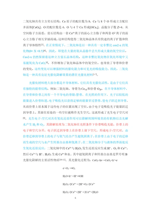 8733995_赵志远_纳米CeO2光催化性能的研究_赵志远毕业论文初稿-副本.docx