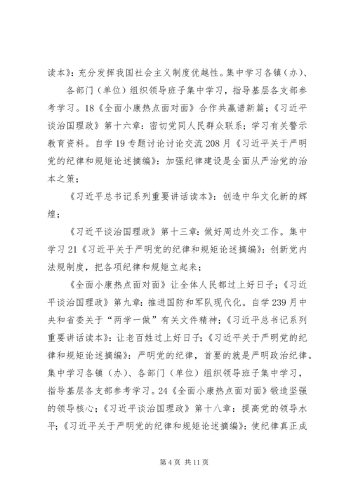 社区党总支“两学一做”学习教育计划表﹝89月﹞ (2).docx