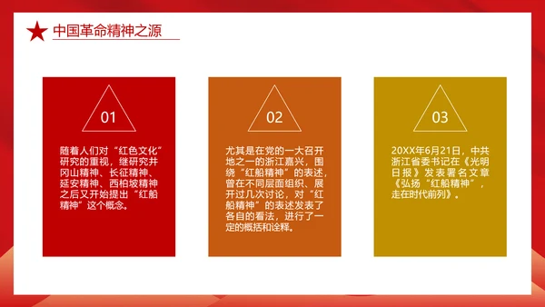 红船精神学习，党建红色文化PPT模板