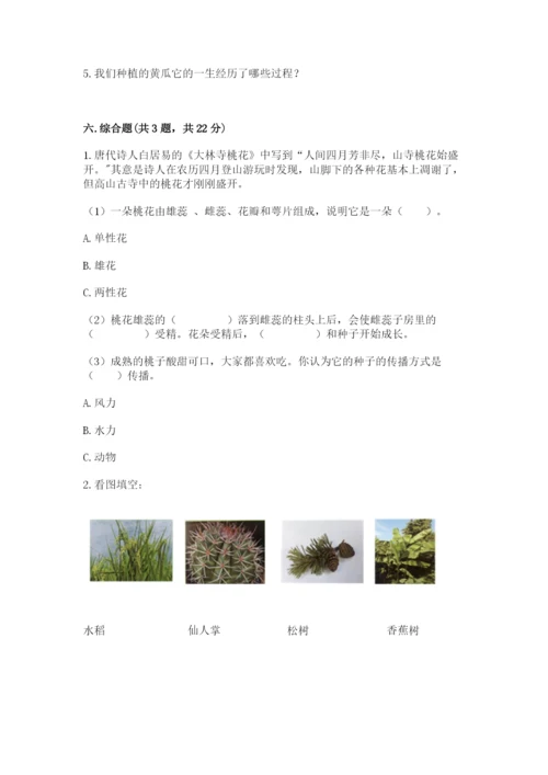 科学四年级下册第一单元植物的生长变化测试卷附完整答案（典优）.docx