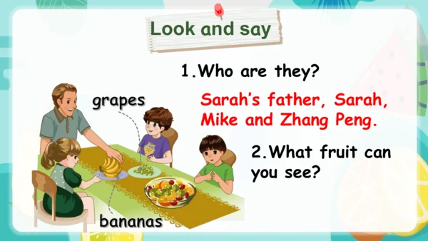 Unit 5 Do you like pears？ Part B Let's talk 课件(共33