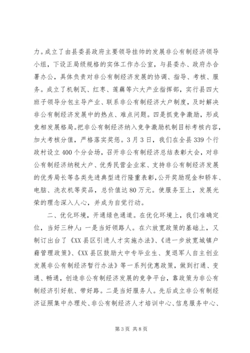 关于全县非公有制经济运行情况的调查与分析(1).docx