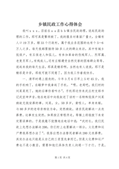 乡镇民政工作心得体会.docx